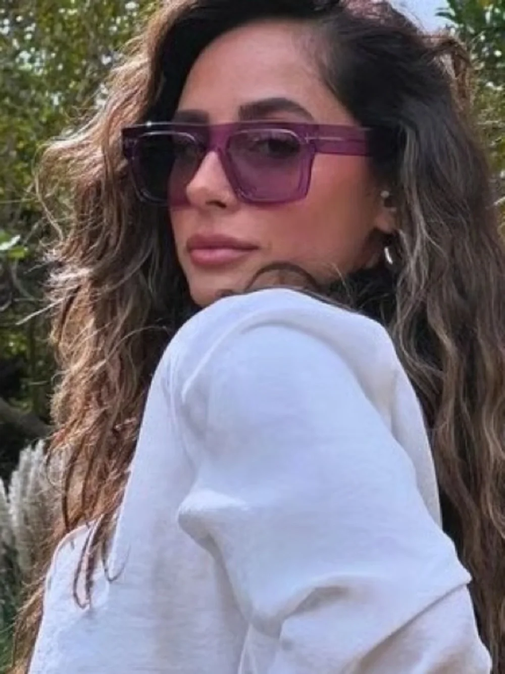 New Tom Ford FT0711 81Y Fausto Lavender Transparent Square Sunglasses Authentic